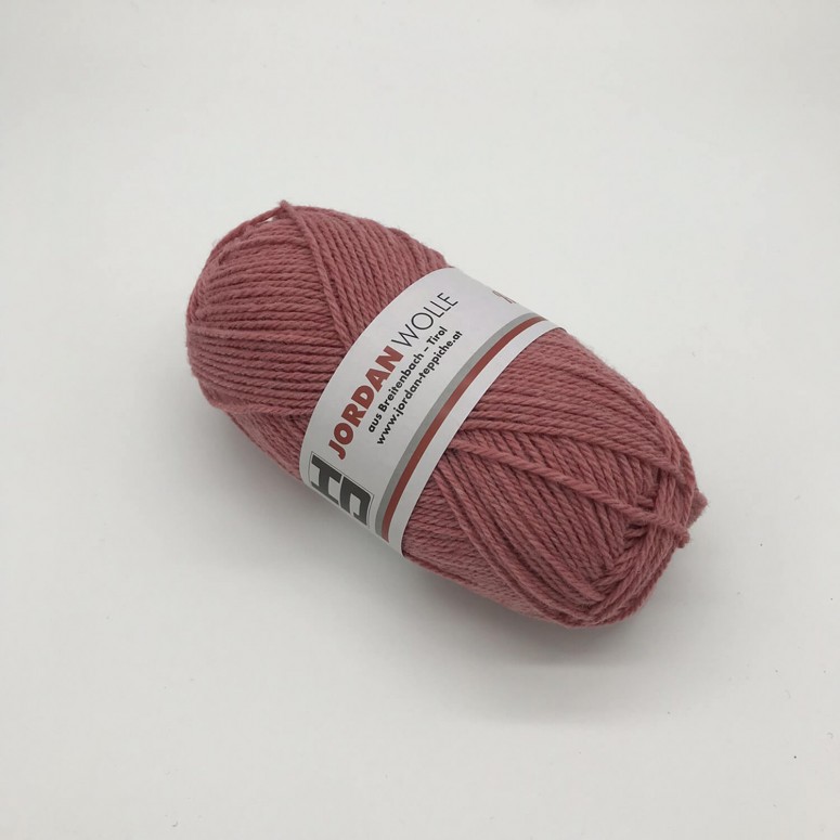 Hauswolle, Strickwolle, Wolle zum Stricken im Knäuel, Schafwolle in der Farbe Trachtenrosa 37